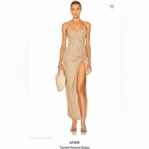 atori  turn around dress Elegant Tan Maxi Dress size us8